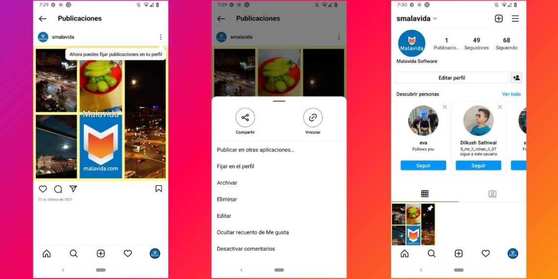 fijar publocacion en instagram es posible