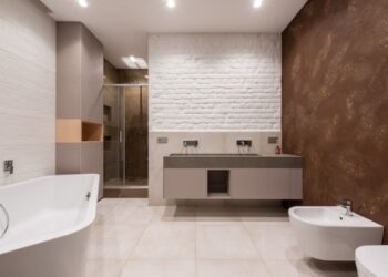 Baño con microcemento