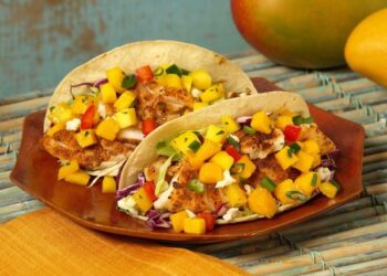 Tacos con toques dulces de fruta