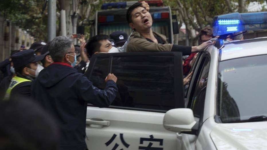 manifestantes chinos