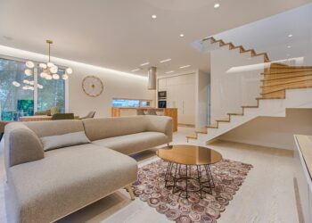 Decoración hogar moderno salón acogedor